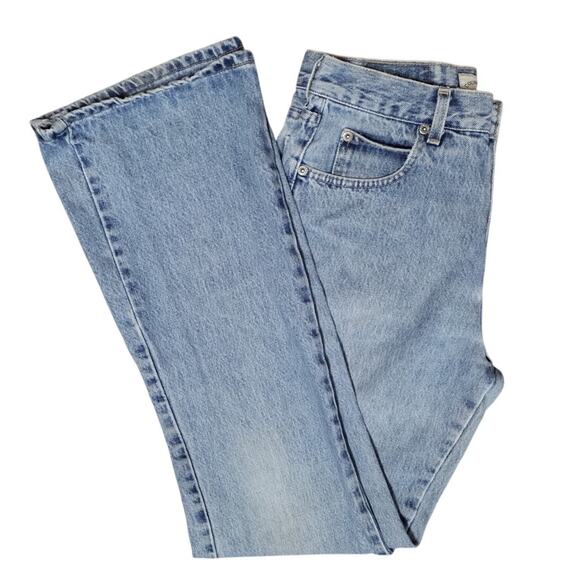 County Seat Womens Size 2 Boot Cut Jeans Light Wash Denim Mid Rise Y2K 5 Pocket - Picture 8 of 10